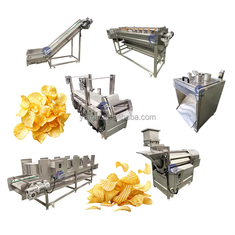 One Stop Solution Industrial Fully Automatic Potato Chips Making Line Frozen French Fries Production Machine — image 3