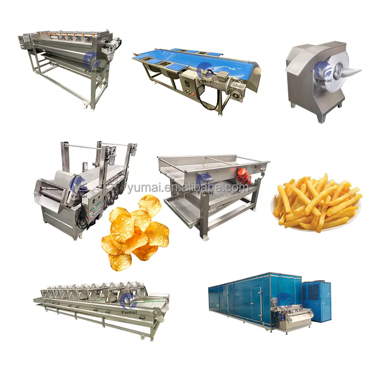 One Stop Solution Industrial Fully Automatic Potato Chips Making Line Frozen French Fries Production Machine — image 4