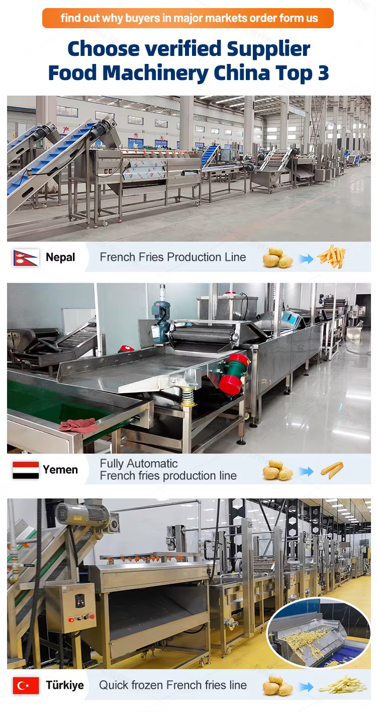 1000kg/h Automatic French Fries Line Plantain Chips Machine Fruit Washing Line Electronic Component — image 4
