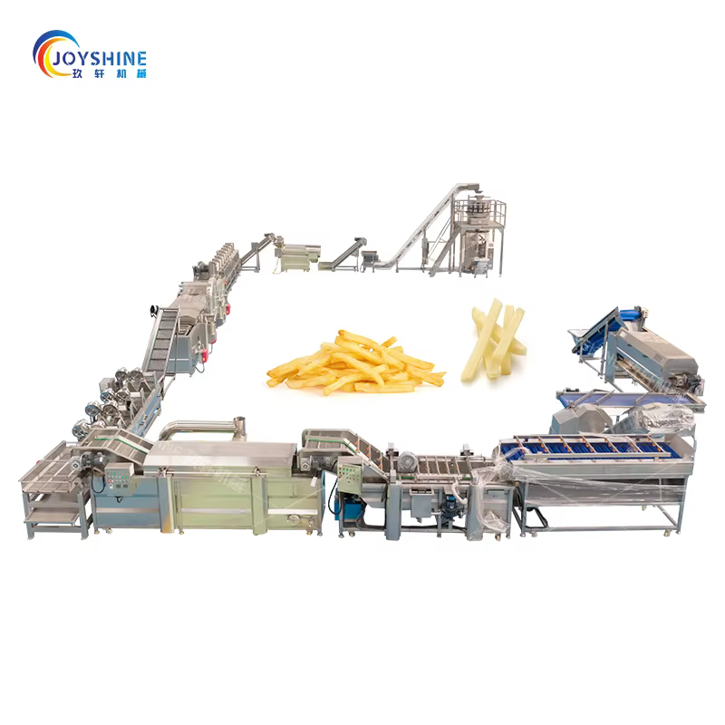 Fokison Fully Automatic French Frozen Fresh Fries Production Line Key Machines Including Fryer for Potato Chips Grain Products — image 3