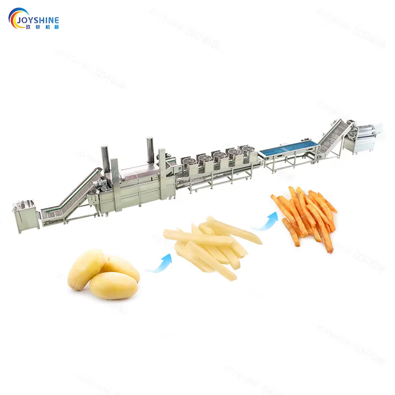 Customized 100kg/h Capacity French Fries and Potato Chips Production Line Food Processing Machines for Frozen Snacks Making — image 4