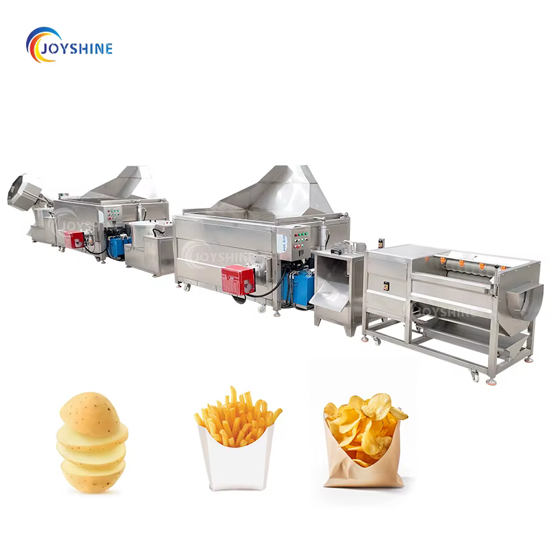 Joyshine 304 Stainless Steel 40Kg/h  Semi-Automat Potato Chips Machine Lays Potato Chips Suitable Potato Chips Production Line — image 5