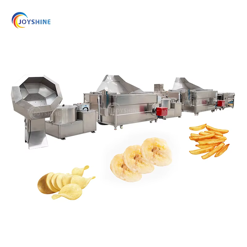 Joyshine 304 Stainless Steel 40Kg/h  Semi-Automat Potato Chips Machine Lays Potato Chips Suitable Potato Chips Production Line — image 6