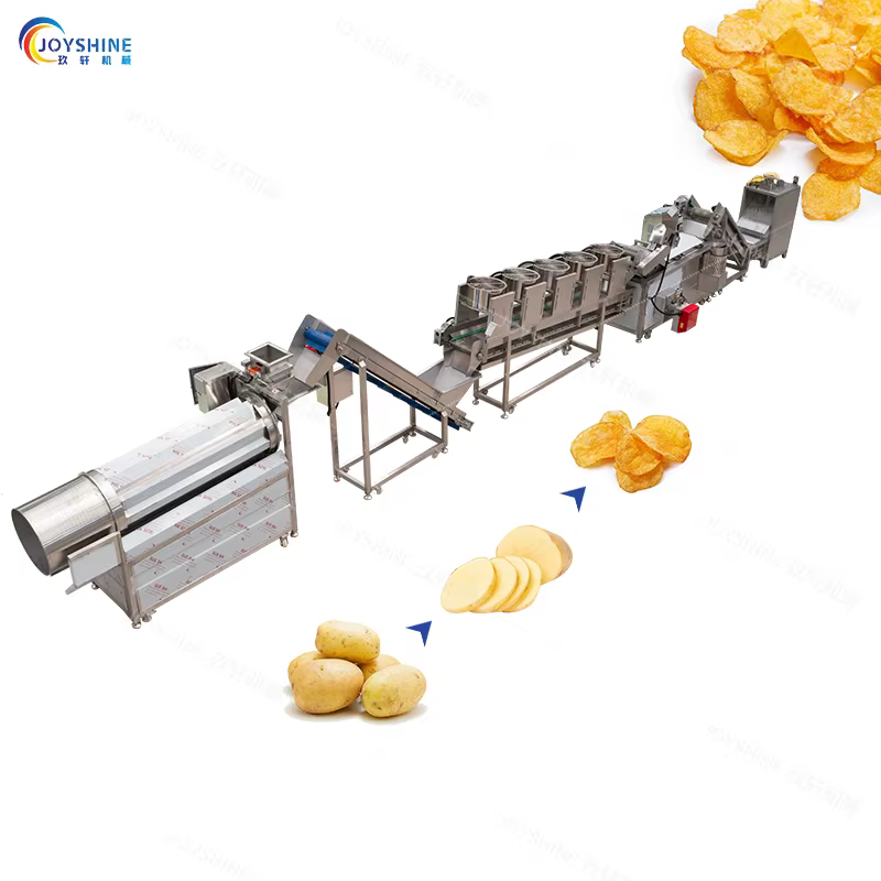 Joyshine 50kg/h Automatic Potato Chips Production Line Potato Chips Cutting Machine Rapid Production, Smart Control — image 3
