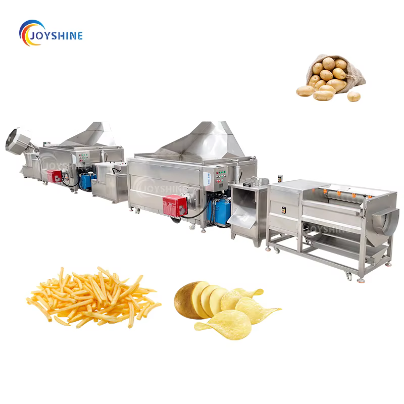 Electric Semi-Automatic French Fries Snack Processing Machine Potato Chips Fry Production Line for Fruit & Vegetable Ingredients — image 2