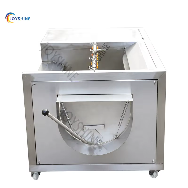 Small Scale 300kg/h Industrial Use Carrot Radish Cleaning Machine With Soft Brushes — image 6