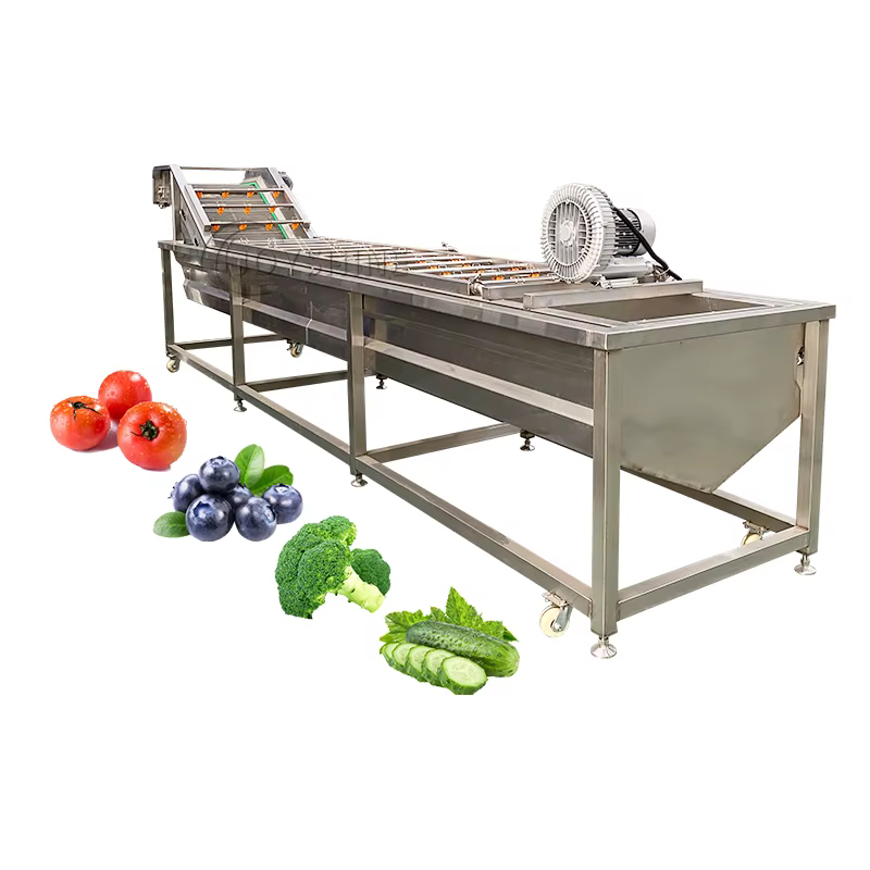 JOYSHINE Machinery Factory Supply Industrial Guava Citrus Fruit Brush Ozone Disinfecting Bubble Washing Production Line — image 4
