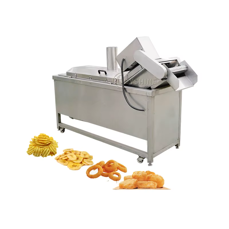 Automatic Temperature Control Industrial Continuous Falafel Fryer Machine — image 2