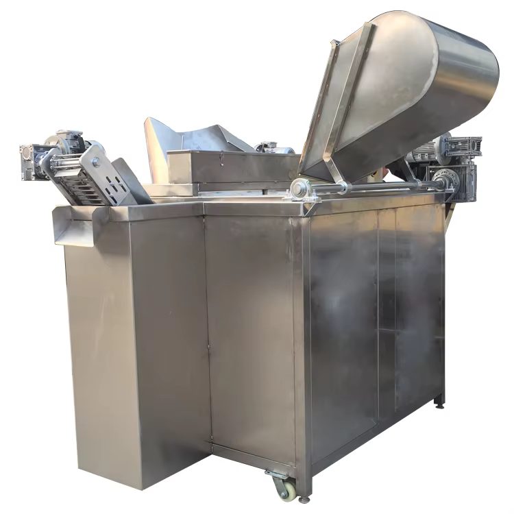 Fast Delivery Automatic Discharge Electric Heated Potao Chips Batch Fryer Machine — image 3