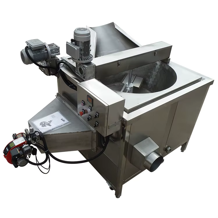 Fast Delivery Automatic Discharge Electric Heated Potao Chips Batch Fryer Machine — image 4