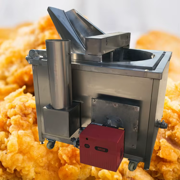 Fast Delivery Automatic Discharge Electric Heated Potao Chips Batch Fryer Machine — image 5