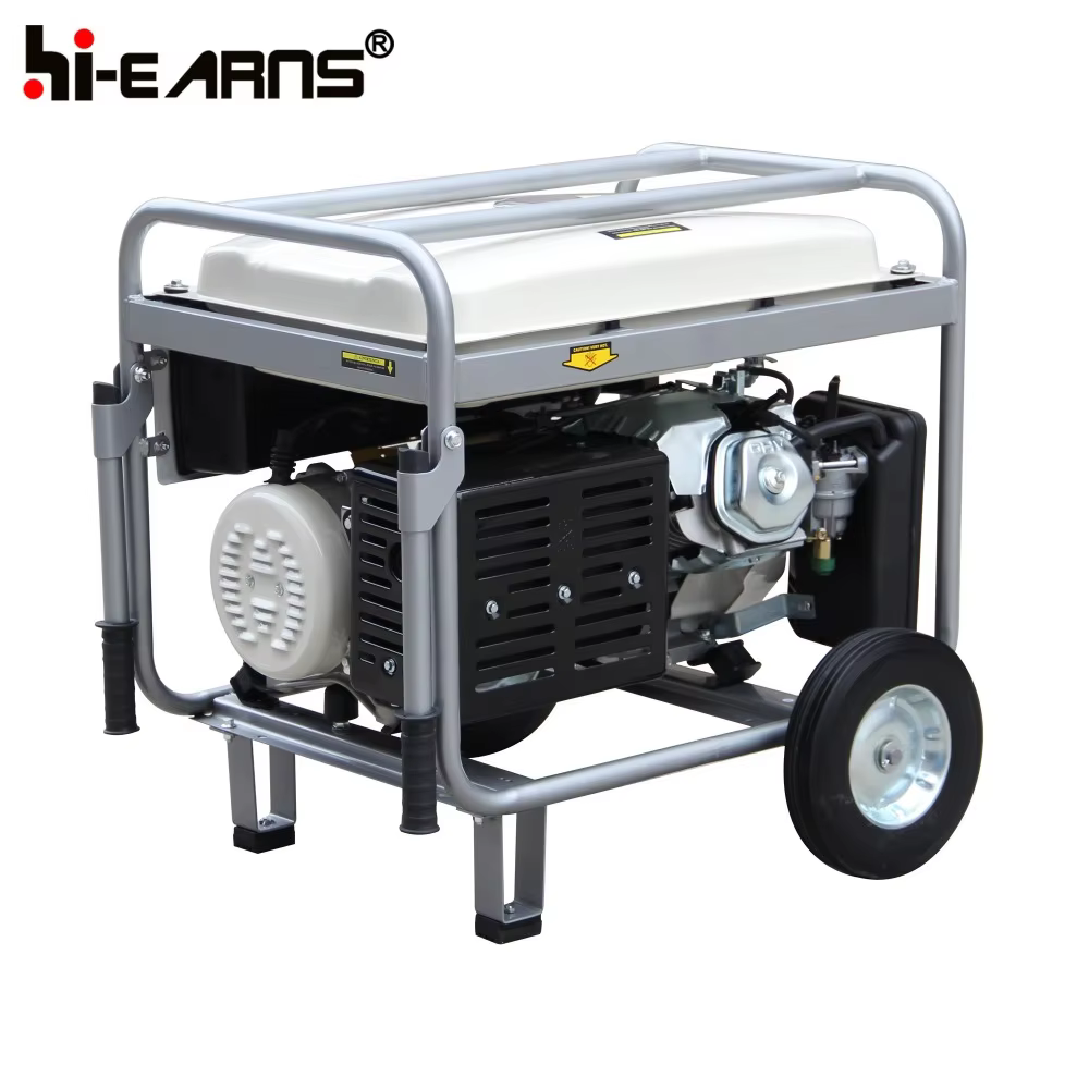 5KVA Air Cooled Oval Panel Gasoline Generator With Wheels and Handles — image 3