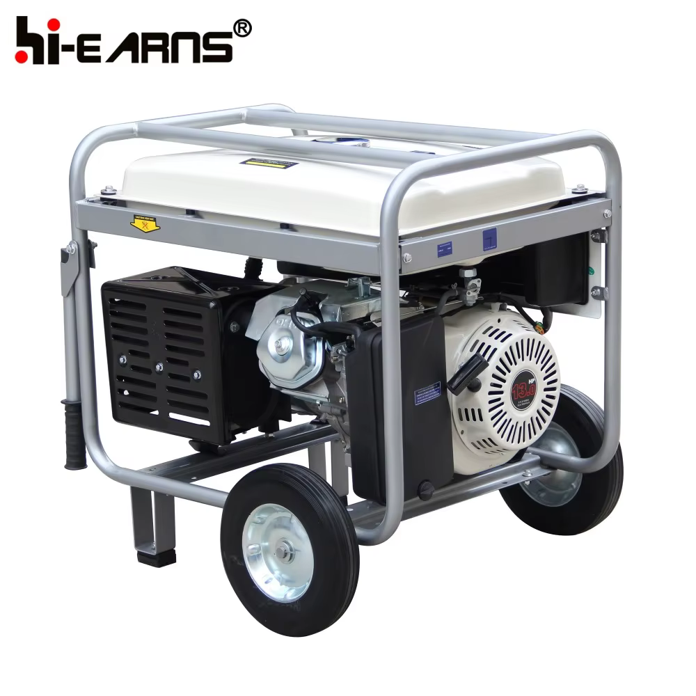 5KVA Air Cooled Oval Panel Gasoline Generator With Wheels and Handles — image 4