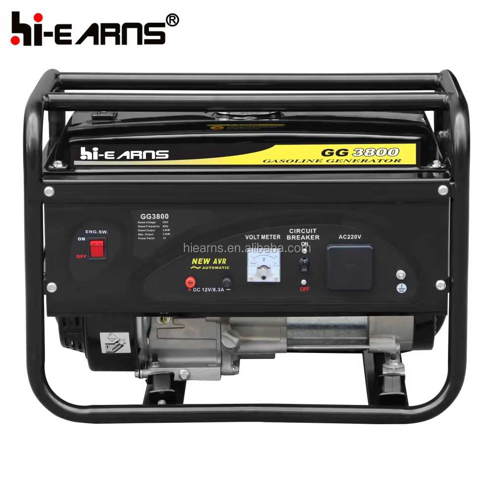 3KW Small AC Single Phase Home Power Generator Open Type Gasoline Generator — image 2