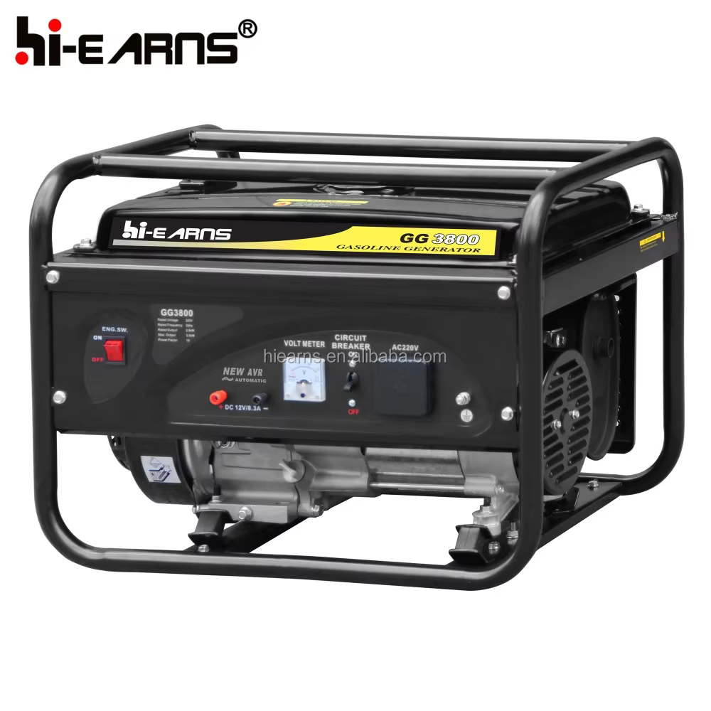 3KW Small AC Single Phase Home Power Generator Open Type Gasoline Generator — image 3