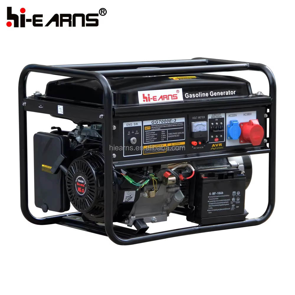 New Design 10KVA 380V Open Type air Cooled Gasoline Generator — image 4