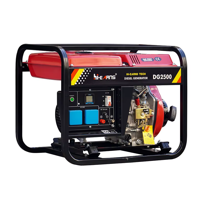 Hiearns Open Type Small 240V 50HZ 2kw diesel Generator Motor DG2500 Use 173FB diesel Engine — image 3