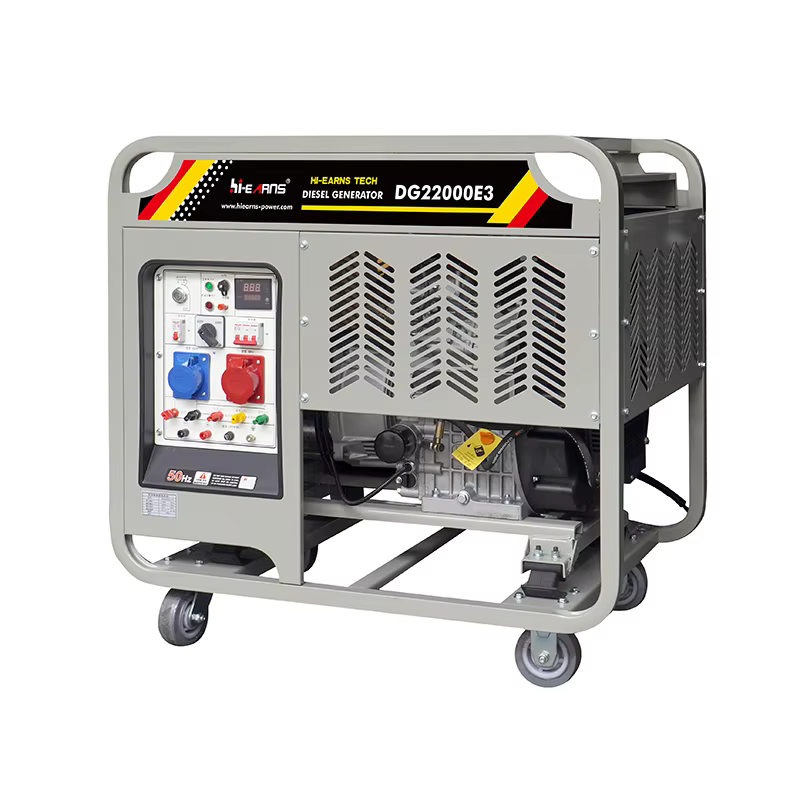20KVA/16KW 220/380V 50Hz Open Frame Diesel Generator DG22000E3 Small Double Cylinder 12V DC Electric Start — image 3