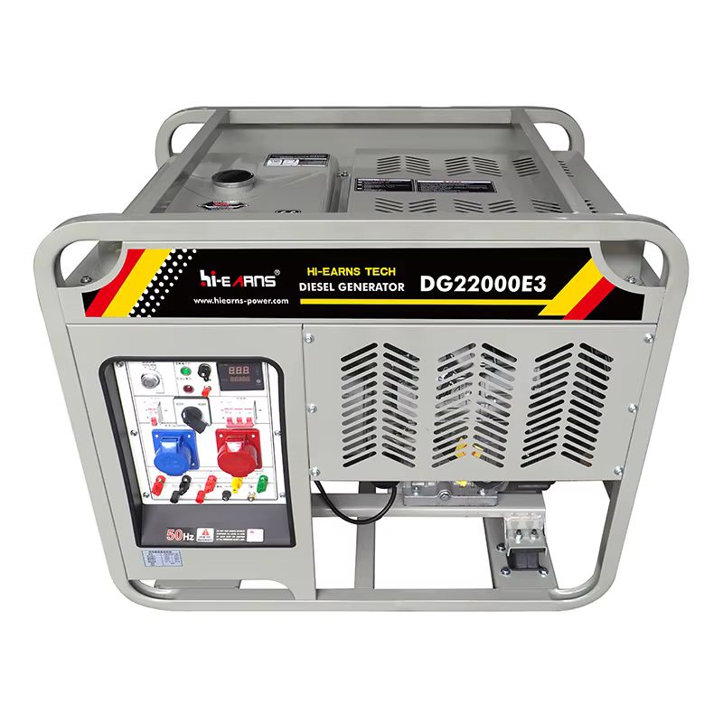 20KVA/16KW 220/380V 50Hz Open Frame Diesel Generator DG22000E3 Small Double Cylinder 12V DC Electric Start — image 4