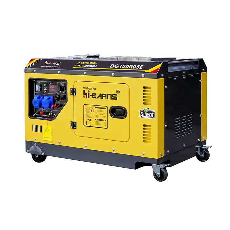 13HP Silent Type diesel Generator Set DG15000SE 10KW 220V 50Hz Single-Phase Air-Cooled 50Hz Frequency AC Output — image 2