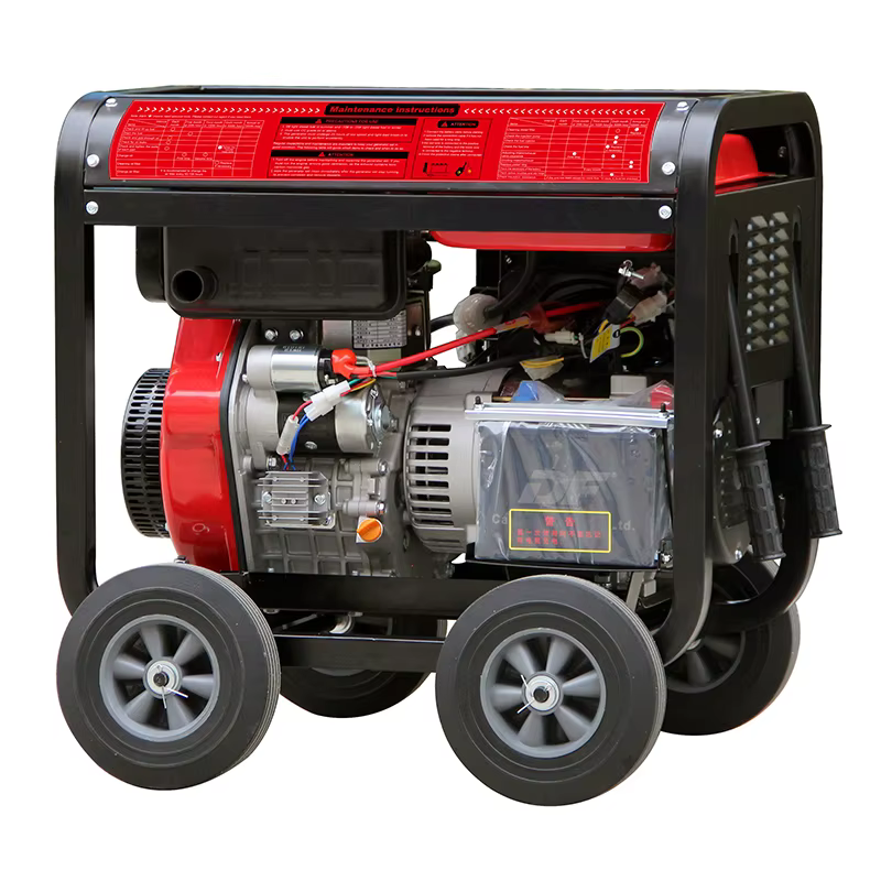 Hiearns 2KW Open Frame Diesel Generators DG8500EW Air Cooled 220V Single-Phase Portable diesel Generator — image 2