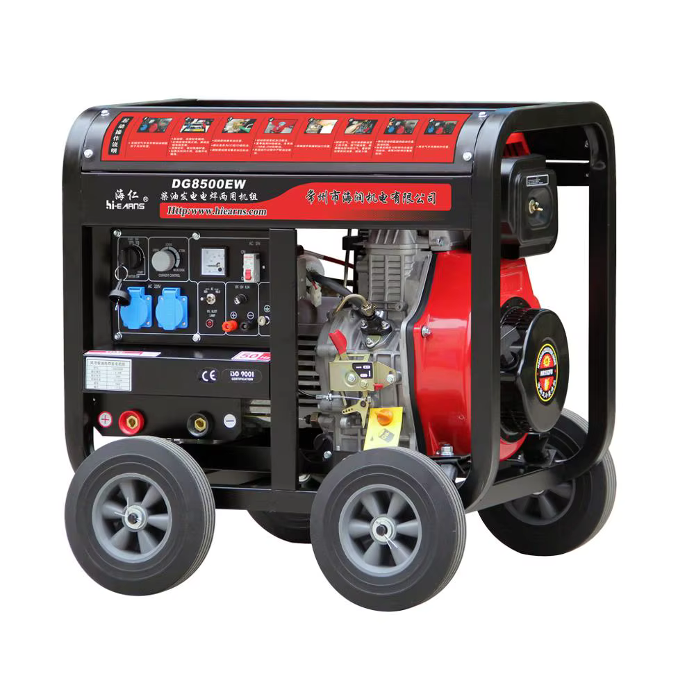 Hiearns 2KW Open Frame Diesel Generators DG8500EW Air Cooled 220V Single-Phase Portable diesel Generator — image 3