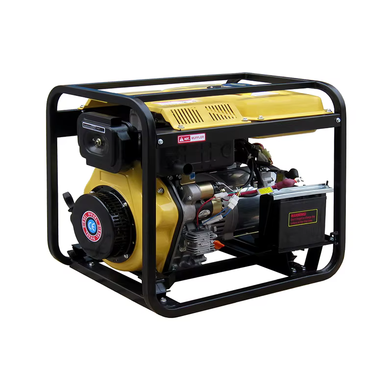 1.8KW 220V Single-Phase Open Frame Portable diesel Generators for Home DG6500EW Air Cooled DC Output for Welding — image 3