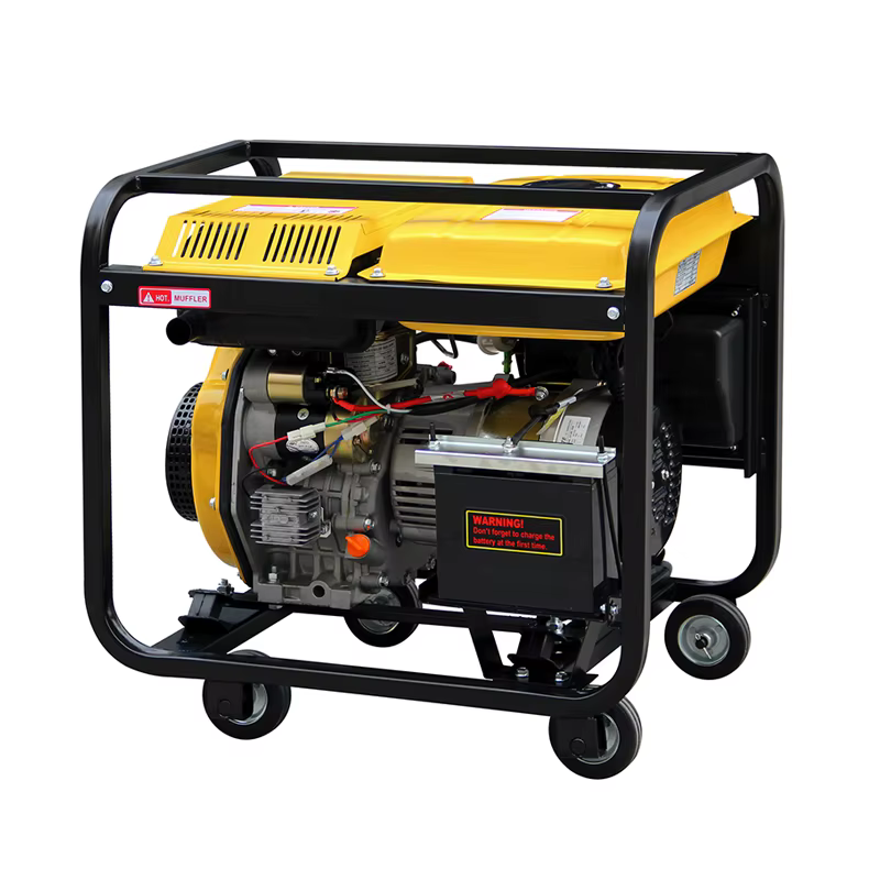 Hiearns DG3000E Open Frame diesel Generator Single Phase 50Hz Frequency with European Plug Four Small Wheels — image 4