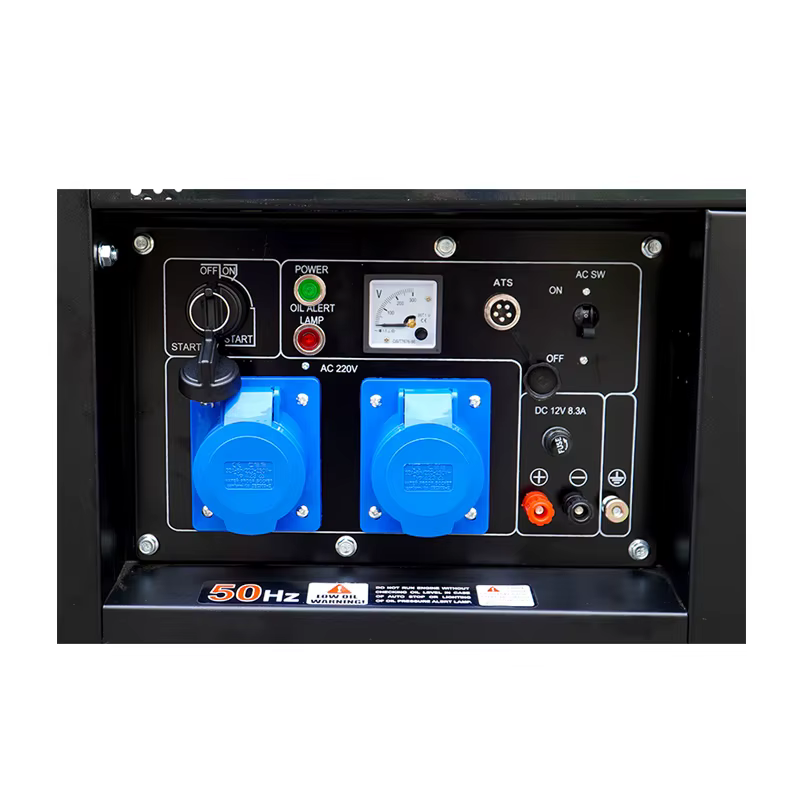 Hiearns 5.5kw 50Hz Frequency 220V DG7000E Open Frame Power HR188F Small Double Cylinder Model Diesel Generators — image 4