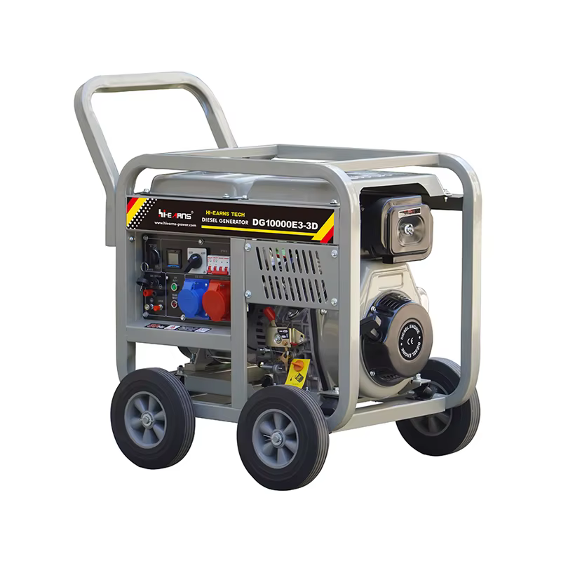 Hiearns DG10000E3-3D 6.5kW Small Double-Cylinder Alternator Silent Open Frame with Heating Button 50Hz Frequency — image 2