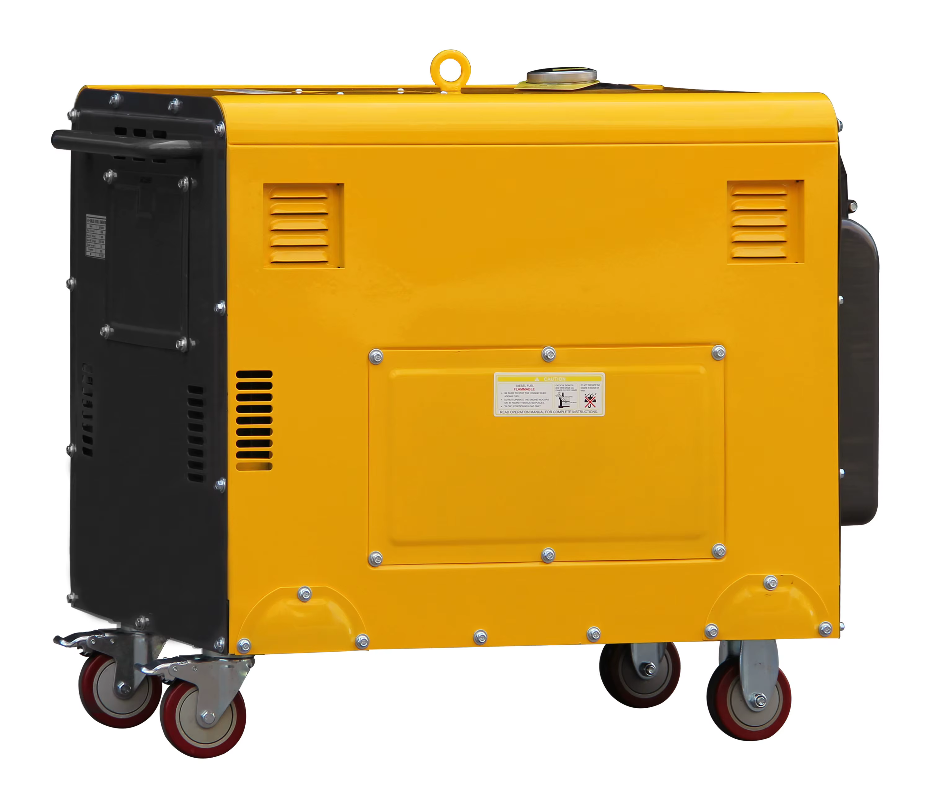 5.5KW 6.9KVA Three Phase Silent Air Cooled Diesel Generator with Digital Panel for Home — image 3