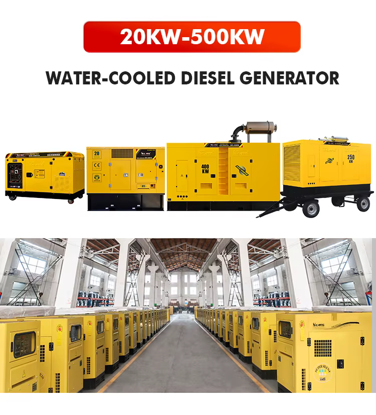 Hi-earns 375KVA  Water-cooled diesel Silencer Muffler Generator Silent — image 2