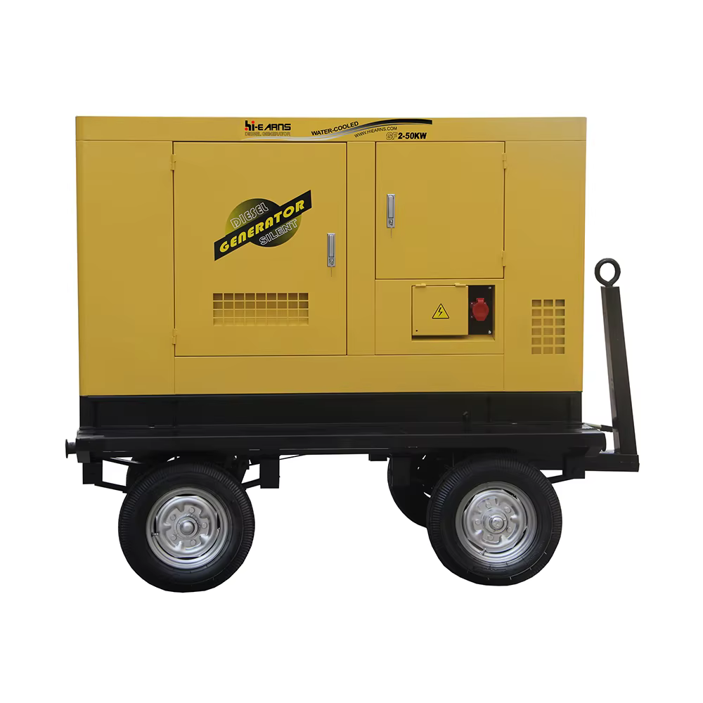 63KVA 50KW 30KW 40KW Trailer Type Silent Water Cooled Four Cylinder diesel Generator Price — image 5