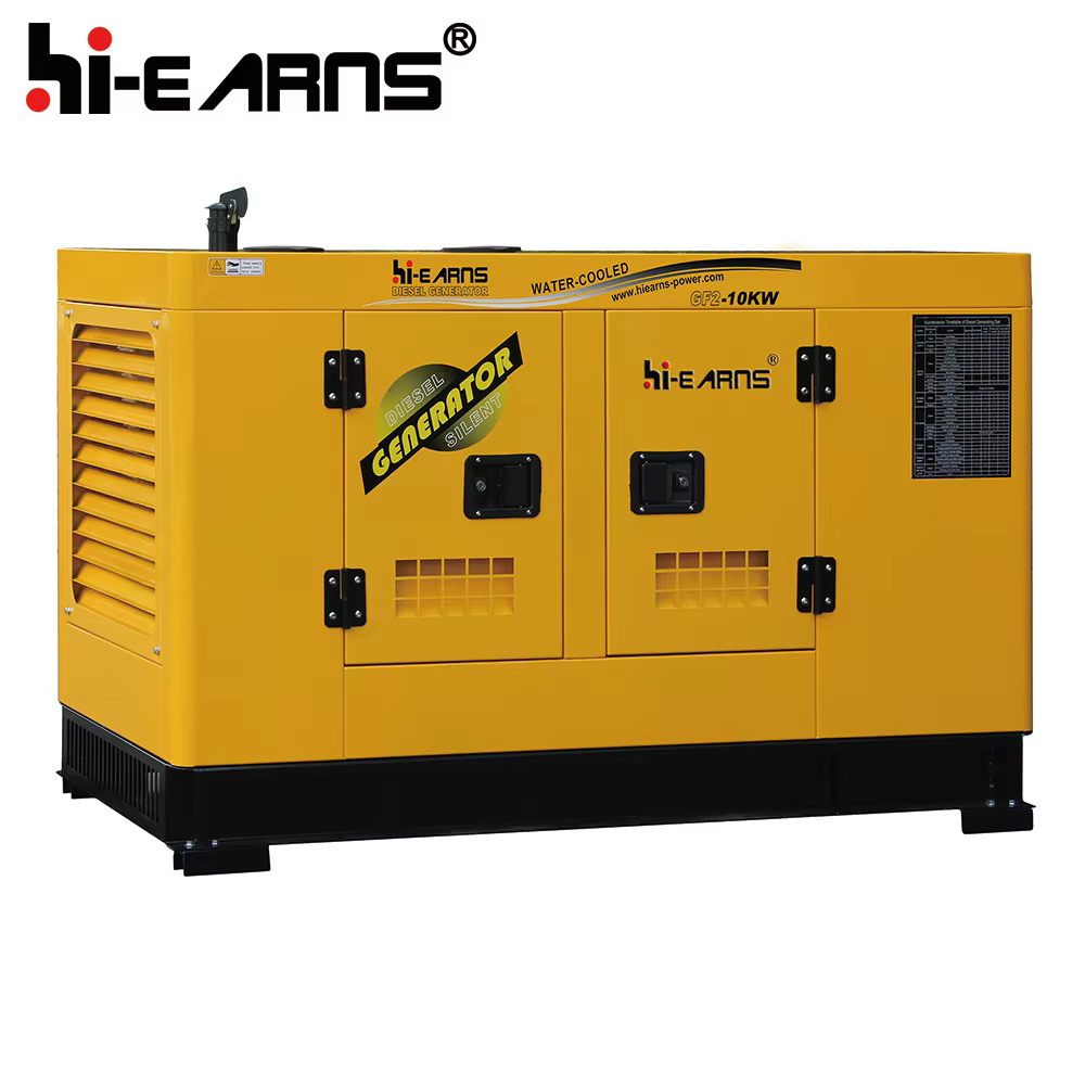 Hiearns 10KW 12KVA 50HZ 220V 230V Single Phase Water Cooled Four Cylinder Super Silent diesel Generator — image 2