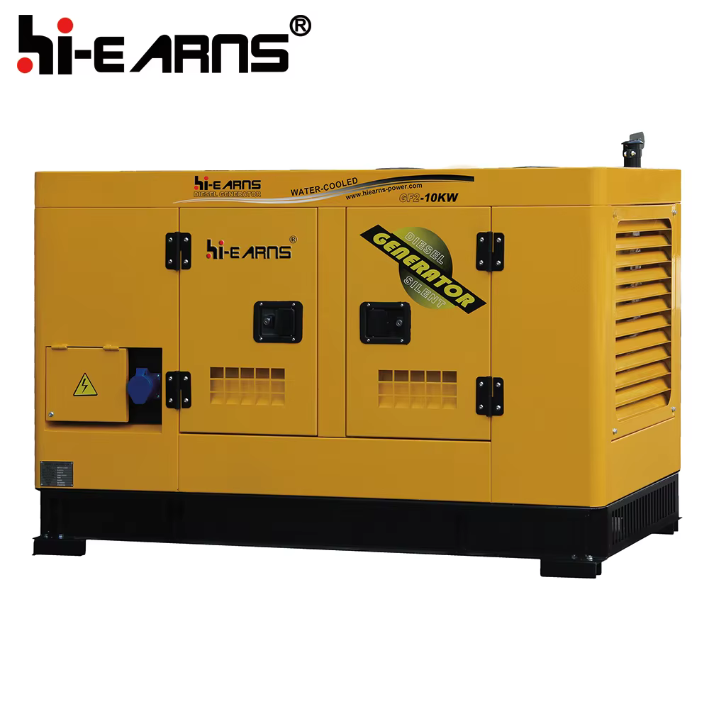 Hiearns 10KW 12KVA 50HZ 220V 230V Single Phase Water Cooled Four Cylinder Super Silent diesel Generator — image 3