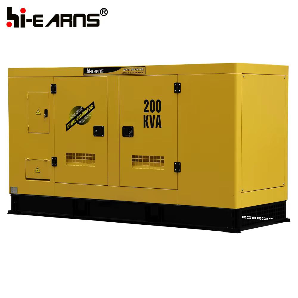 Hiearns 100KVA 200KVA 250KVA Silent Portable Water Cooled Diesel Generator with Digital Panel and ATS — image 3