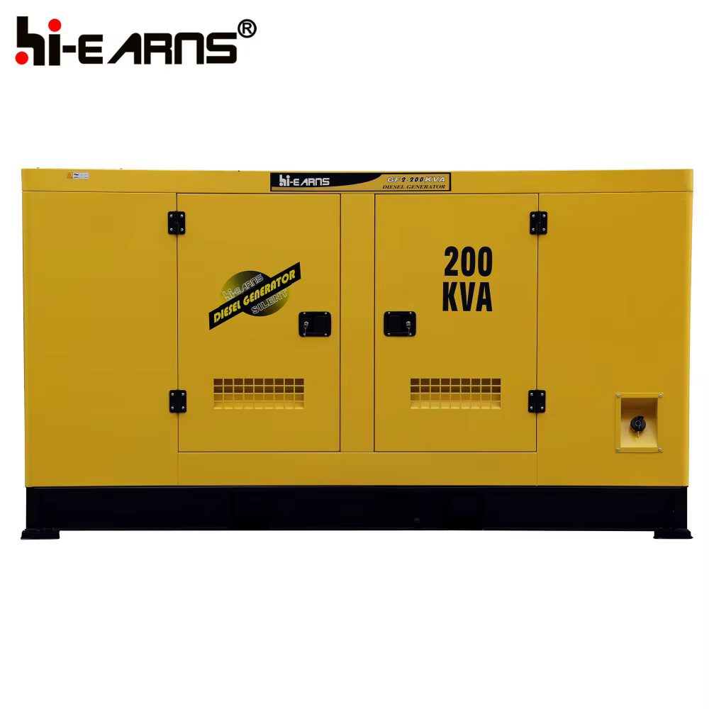 Hiearns 100KVA 200KVA 250KVA Silent Portable Water Cooled Diesel Generator with Digital Panel and ATS — image 4