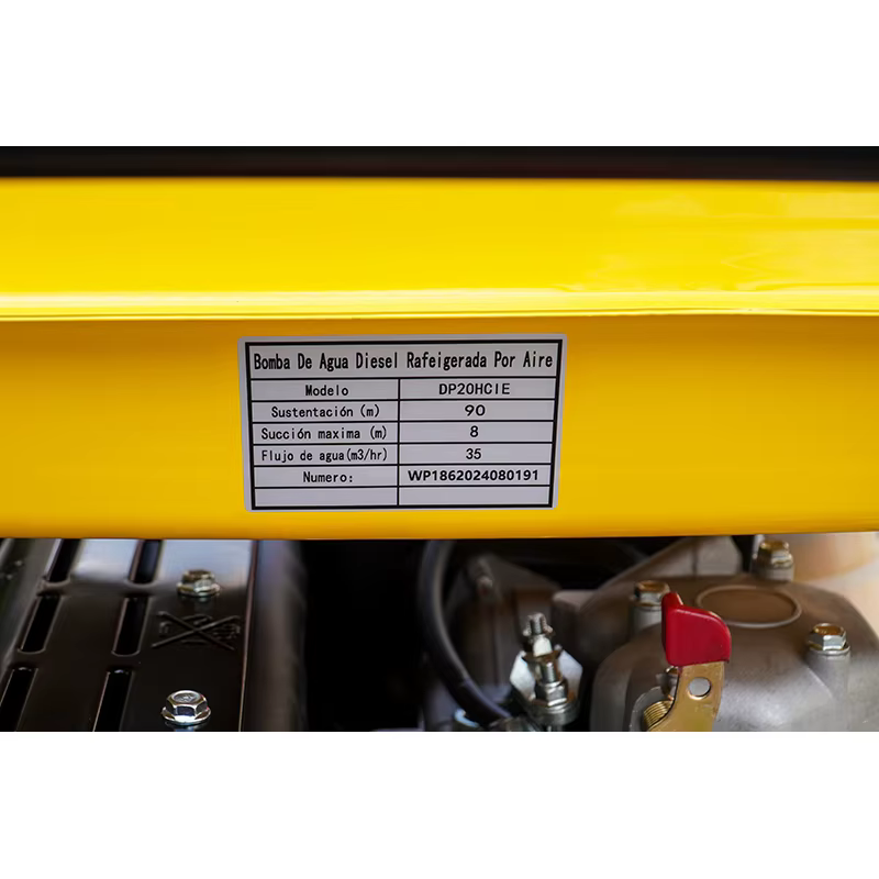 diesel Water Pump for Agriculture 2-inch DP20HCIE with 12.5L Small Fuel tank HR186FA Electrical Starting — image 6