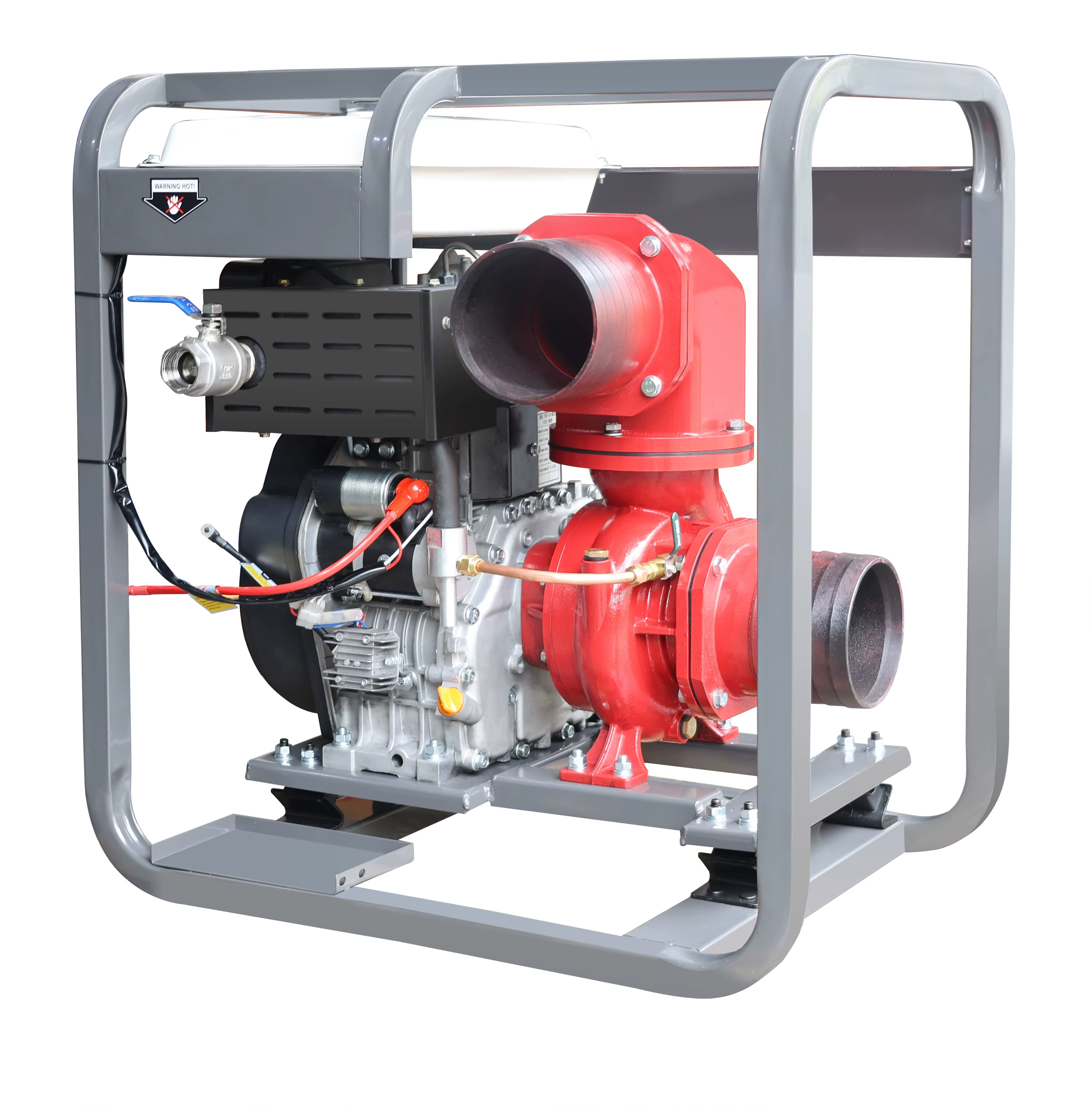 Hiearns 150mm 6 Inch Cast Iron High Pressure diesel Water Pump 998FDE 30hp 1 Cylinder diesel Engine DP60HCIE Fire Fighting Pump — image 3