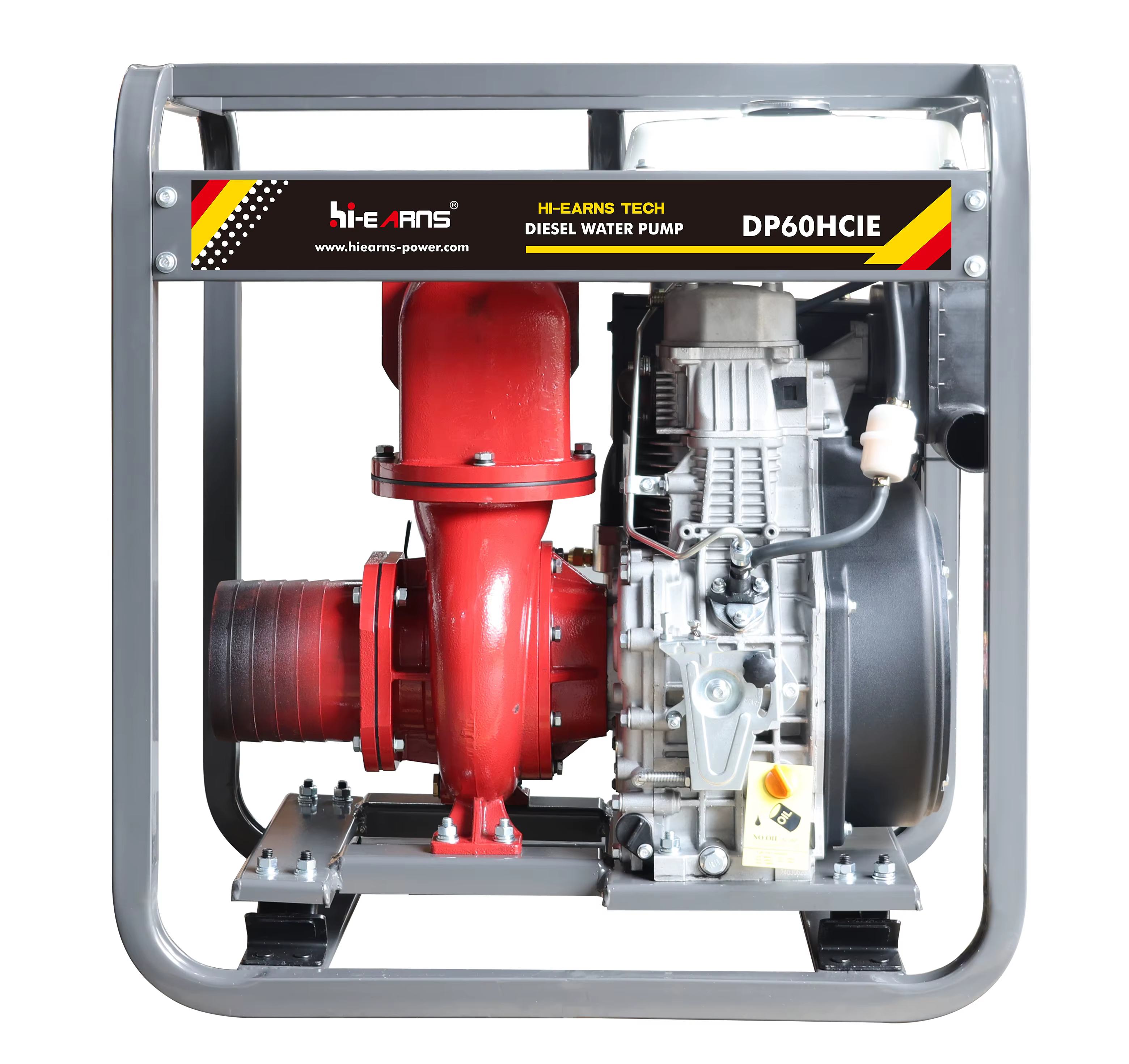 Hiearns 150mm 6 Inch Cast Iron High Pressure diesel Water Pump 998FDE 30hp 1 Cylinder diesel Engine DP60HCIE Fire Fighting Pump — image 5