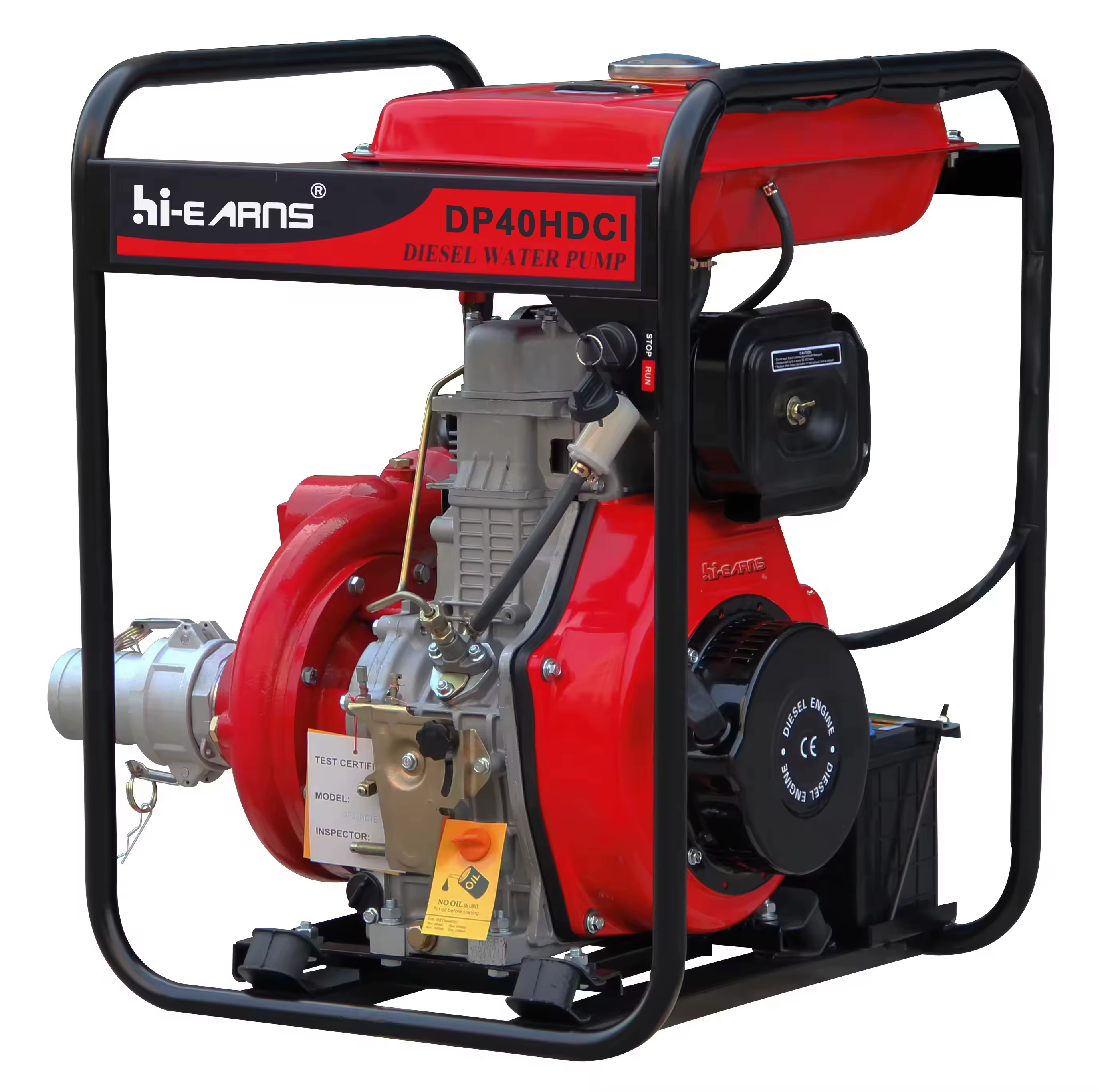 Hiearns DP40HCI 4 Inch  Cast Iron High Pressure diesel Pump ,Use HR195F air Cooled System Single Cylinder Diesel Engine — image 3