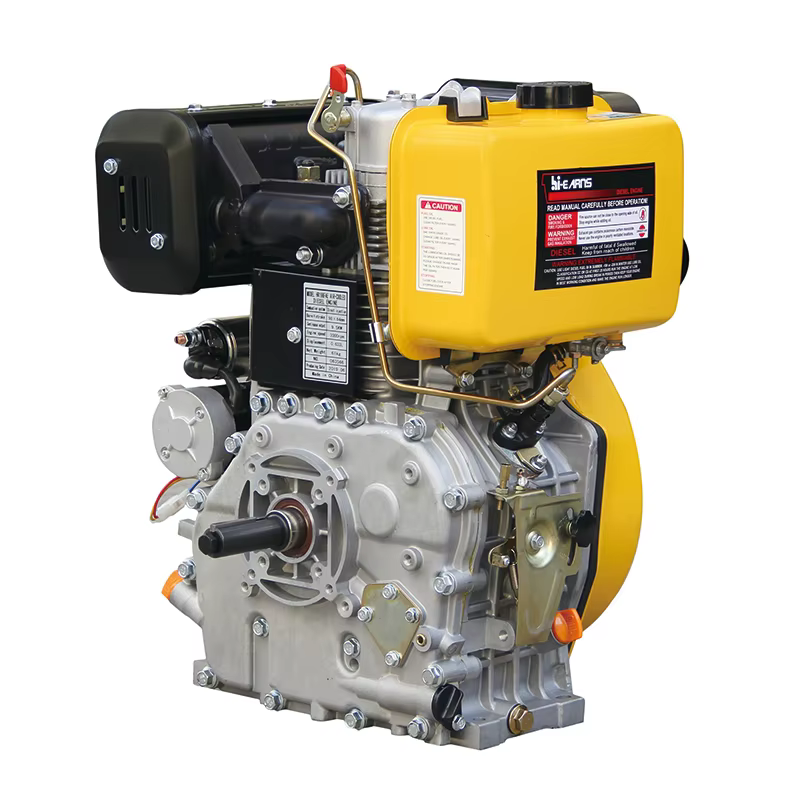 9kW 10HP Air-Cooled Single Cylinder Hiearns HR198F Keyway Shaft Diesel Engine Recoil Start Easy to Operate EURO 5 — image 3