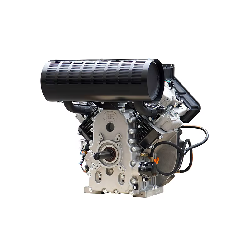 Hiearns HR2V98FD 22kW Air-Cooled Double Cylinder Keyway Shaft 36.5 Easy Recoil Electric Euro 5 Motor Engine Bearing for Boats — image 2