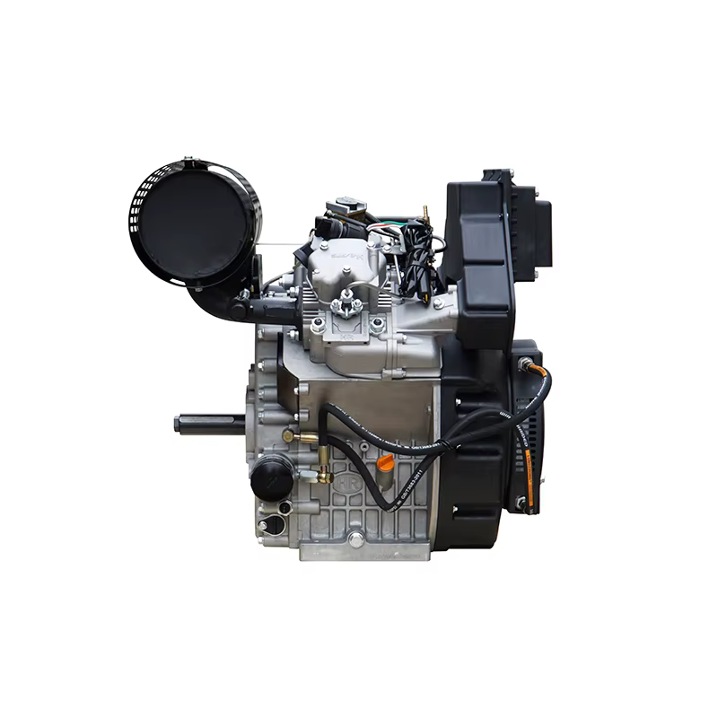 Hiearns HR2V98FD 22kW Air-Cooled Double Cylinder Keyway Shaft 36.5 Easy Recoil Electric Euro 5 Motor Engine Bearing for Boats — image 5