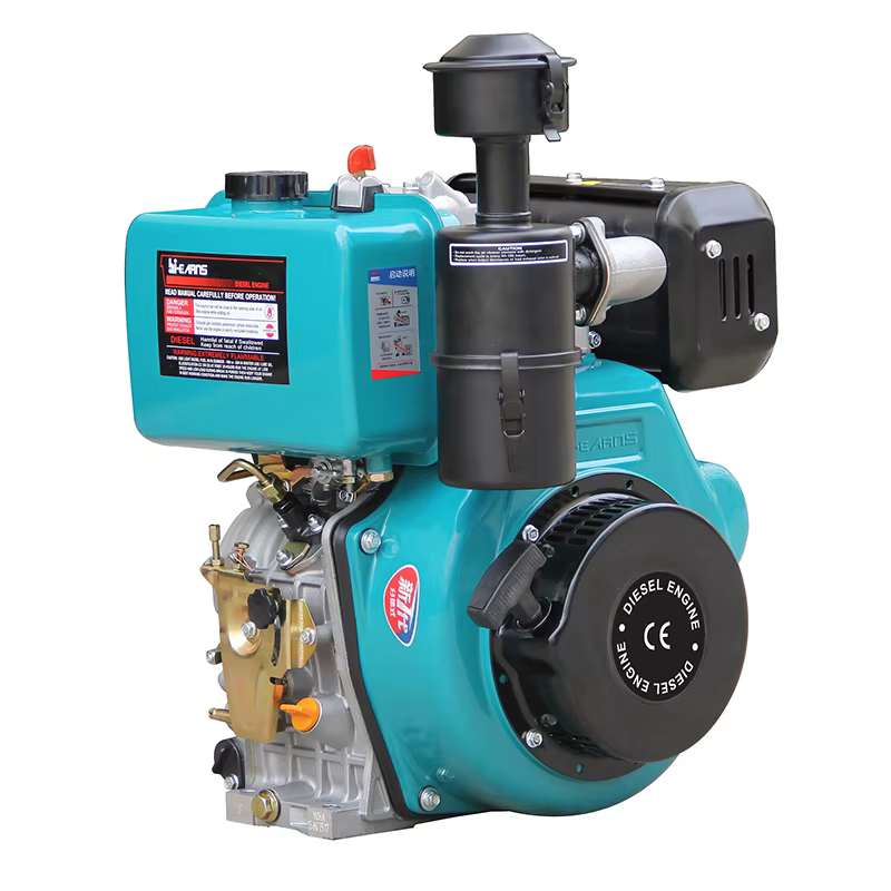 9HP Hiearns HR188FA 7KW Single Section Oil Filter Easy Operate Spline Shaft Air-Cooled Single Cylinder Motor Euro 5 Emission — image 3