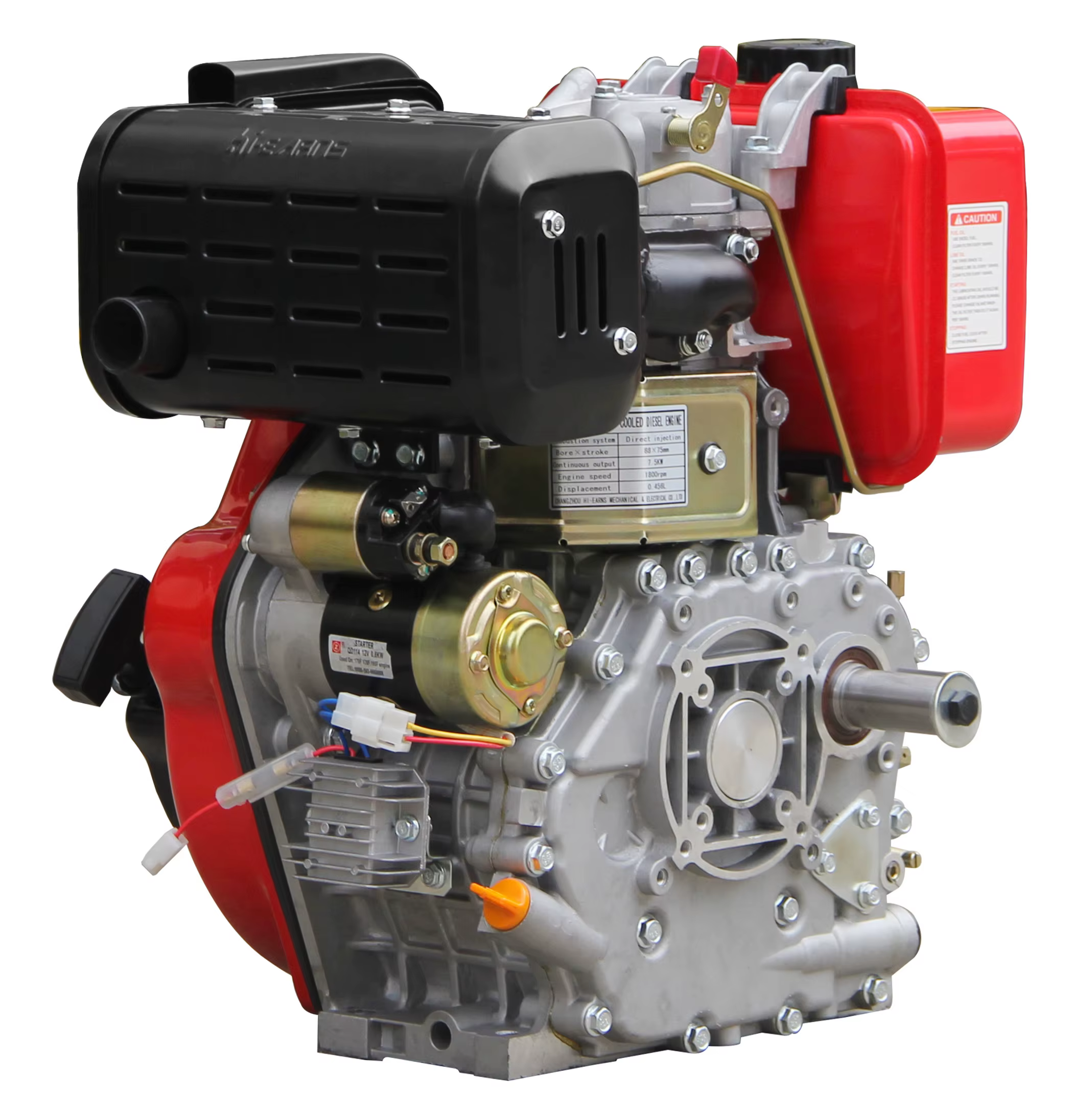 9HP Hiearns HR188FASE 7kw Machinery Engines Electric Start Generator diesel — image 3