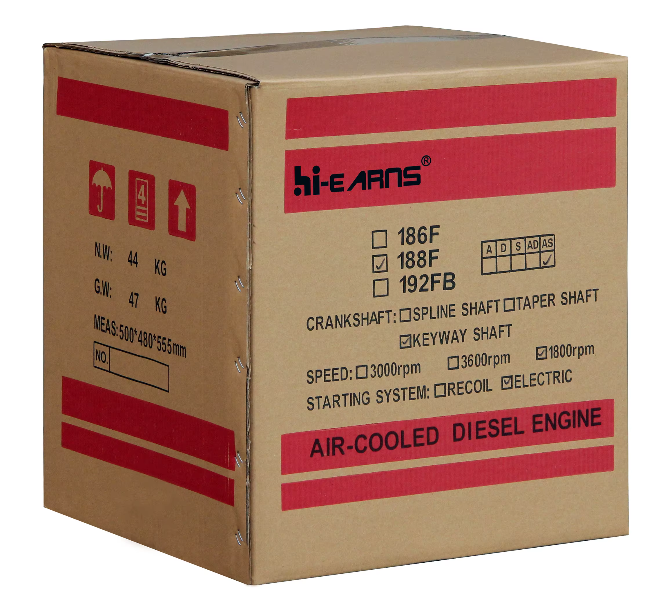 9HP Hiearns HR188FASE 7kw Machinery Engines Electric Start Generator diesel — image 6