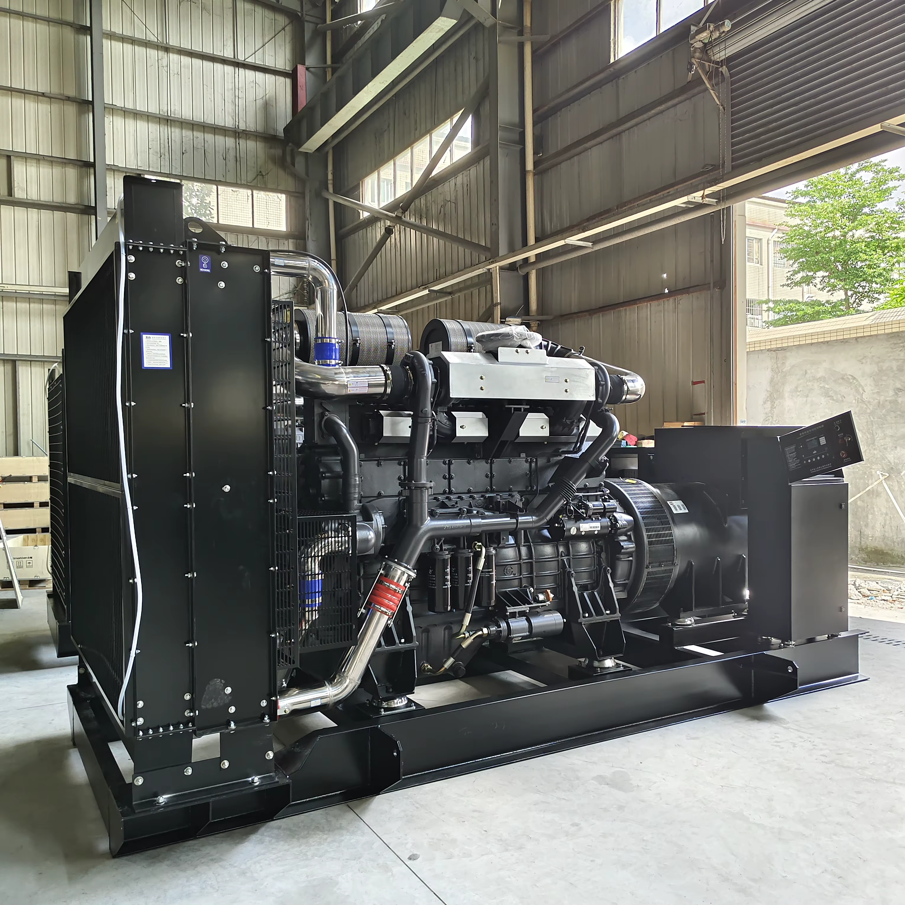 SHX 500kva 1000kw 3 Phase Industrial Commercial Diesel Generators Set High Power Open Type Cummins/ Engine 12V DC — image 3