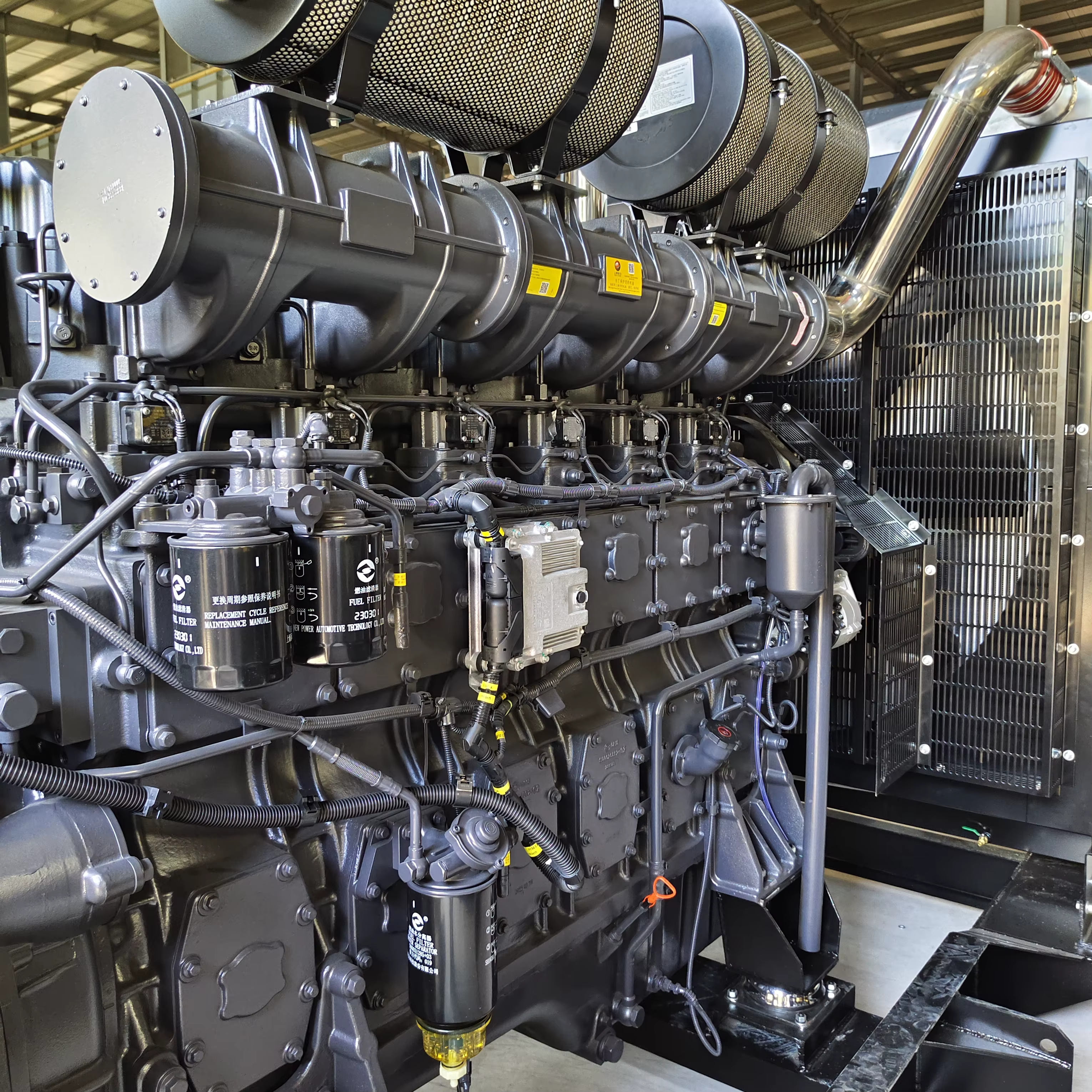 SHX 500kva 1000kw 3 Phase Industrial Commercial Diesel Generators Set High Power Open Type Cummins/ Engine 12V DC — image 4
