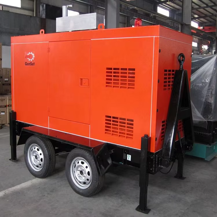 SHX 50kw Three Phase Rain Protection Water Cooled Soundproof Silent Trailer Type Movable Diesel Generator Set — image 2